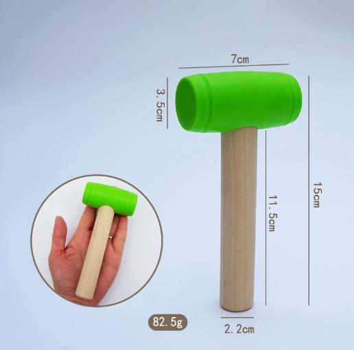 Mini Wooden Hammer Children's Learning Toy Hammer Creative DIY Wooden Woodworking Hammer Simulation Maintenance Tools