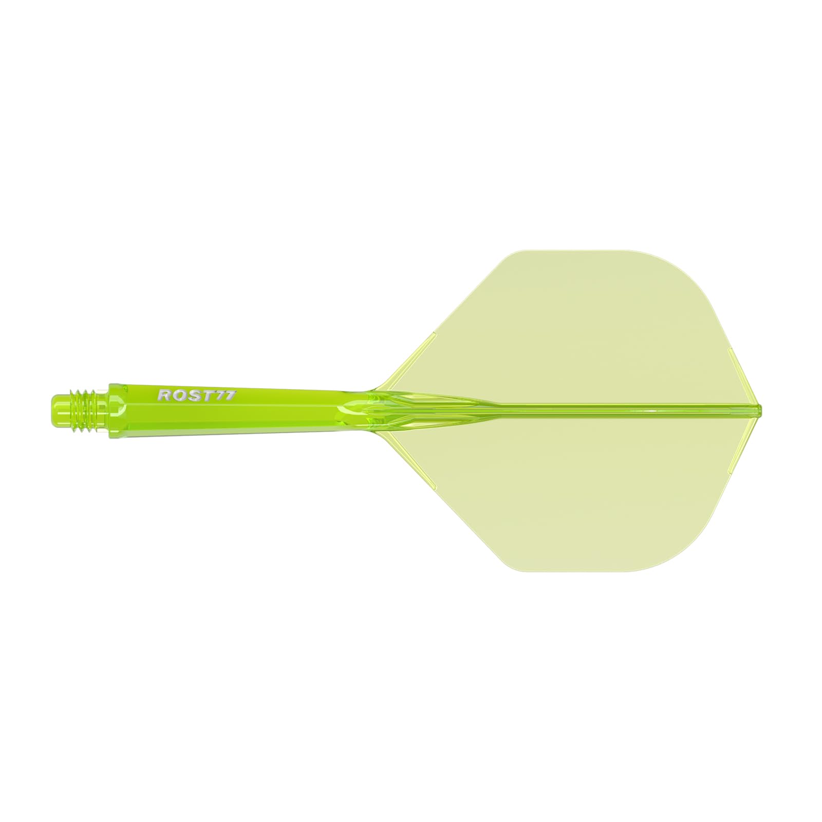 

CUESOUL ROST 77 Transparent Set of Clear Light White Medium One-Piece Flights, Standard, 3, Green, Logo, (CS-77-XB6T-M)