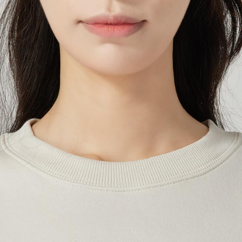 Nike Logo Outdoor Casual Sports Crew Neck Long Sleeve Sweatshirt Women Sweatshirt Beige FV7675104