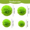 1pcs Set 7.8inch Green Paper Paper Flowers Decorations For Birthday Party Pom Pom Paper Balls Hanging Flowers Pom Pom