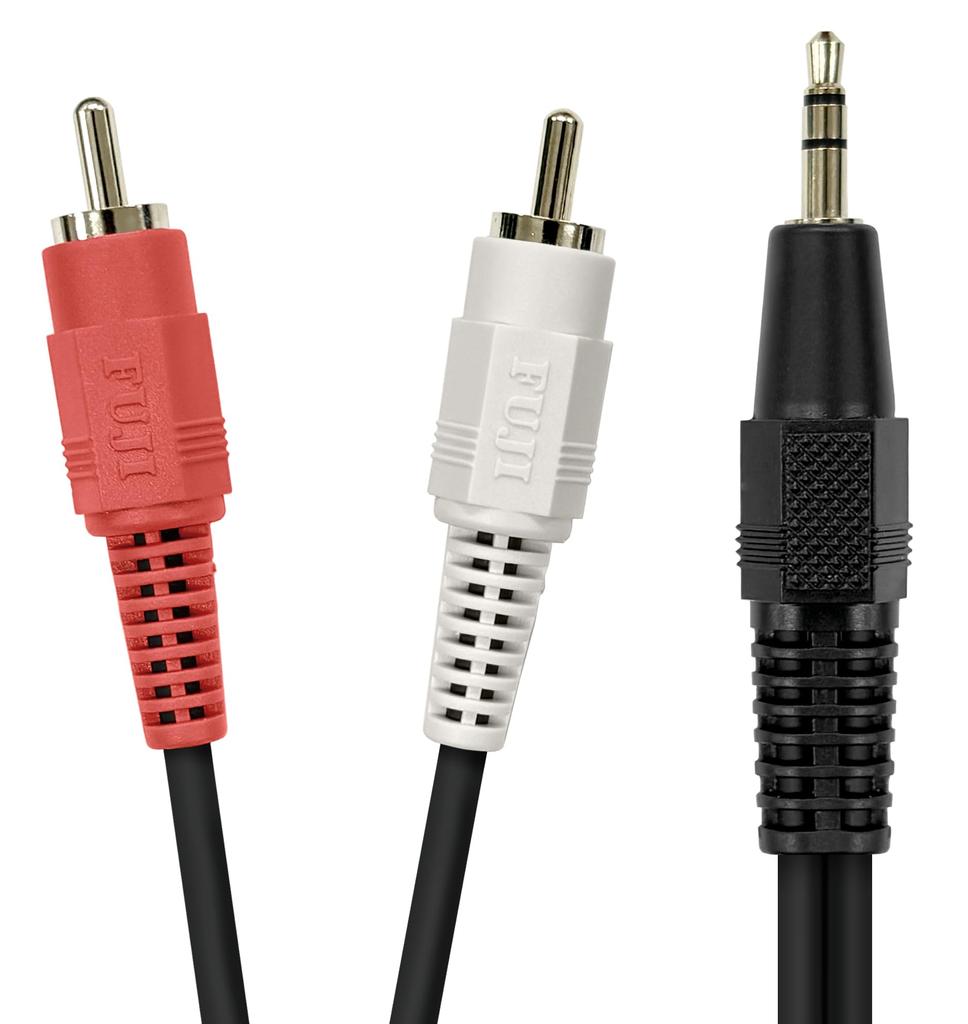 Fuji Parts Audio Stereo Mini Plug to Cable, 2-Pin, 7m, FVC-323D