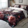 Couple Pink Tiger Rose Comfortable Quilt Cover Set 1 Comfortable Quilt Cover+2 Pilowcases Home Four Seasons Dormitory High-Definition Printing