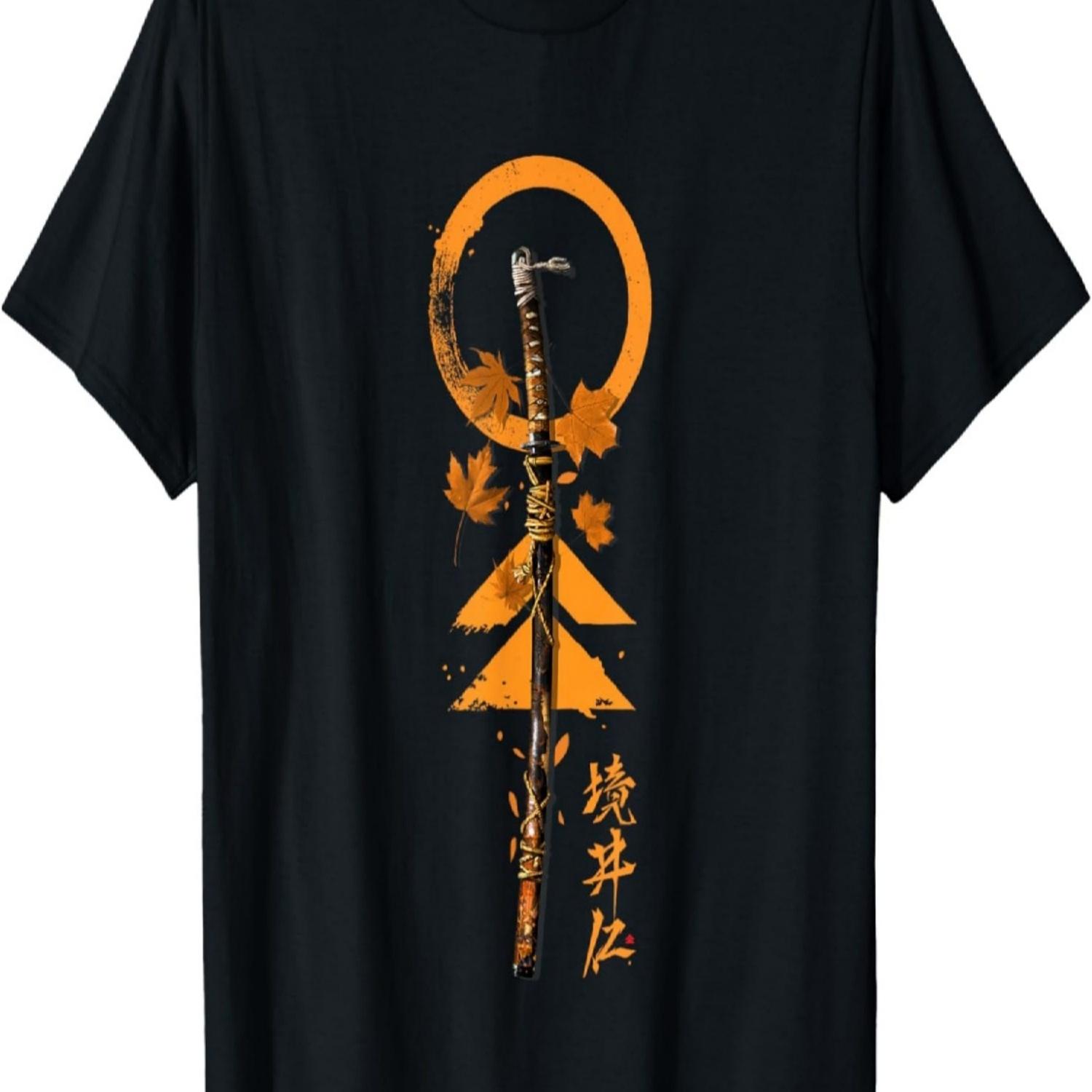 Sword Ghost Samurai in  Retro Samurai Warrior T-Shirt S чёрный