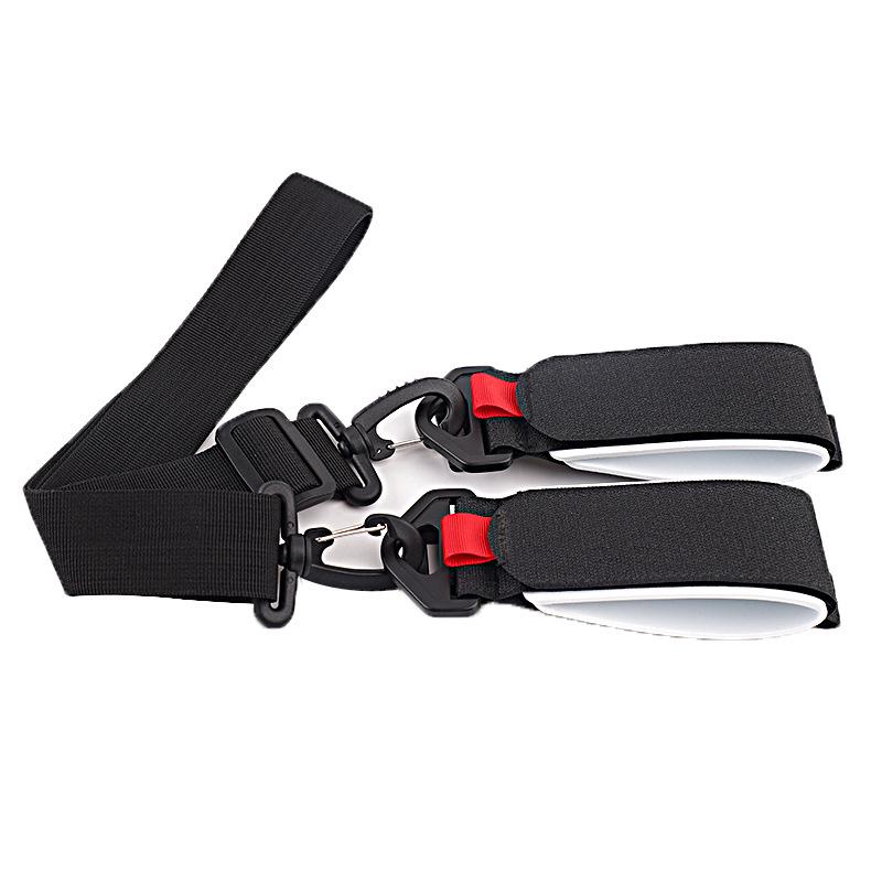 Dual Ski Board Shoulder Strap with Tie-Down for Outdoor Equipment Access