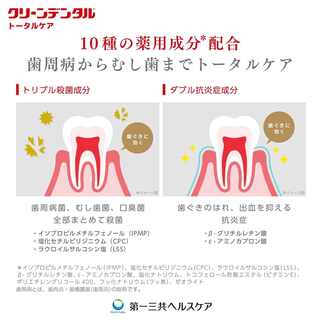 Clean Dental Total Care [Quasi-drug] 100g Paste Prevents periodontal disease Toothpaste Periodontal disease Fluoride [Addictive feel]