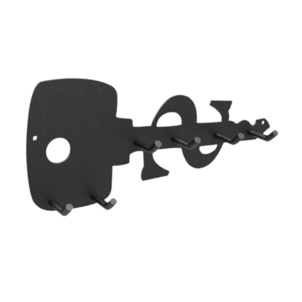 Stainless Steel Wall Mounted Holder Rustproof 6 Hooks Storage System Space Efficient Decorative Design Key Holder Living Room