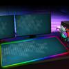 RGB Sechseck Gaming Mauspade XXL Rutschfester Teppich Schreibtischunterlage Computer Zubehör Büro Geometrisches Mauspade Leuchtende Erweiterte Spielmatte
