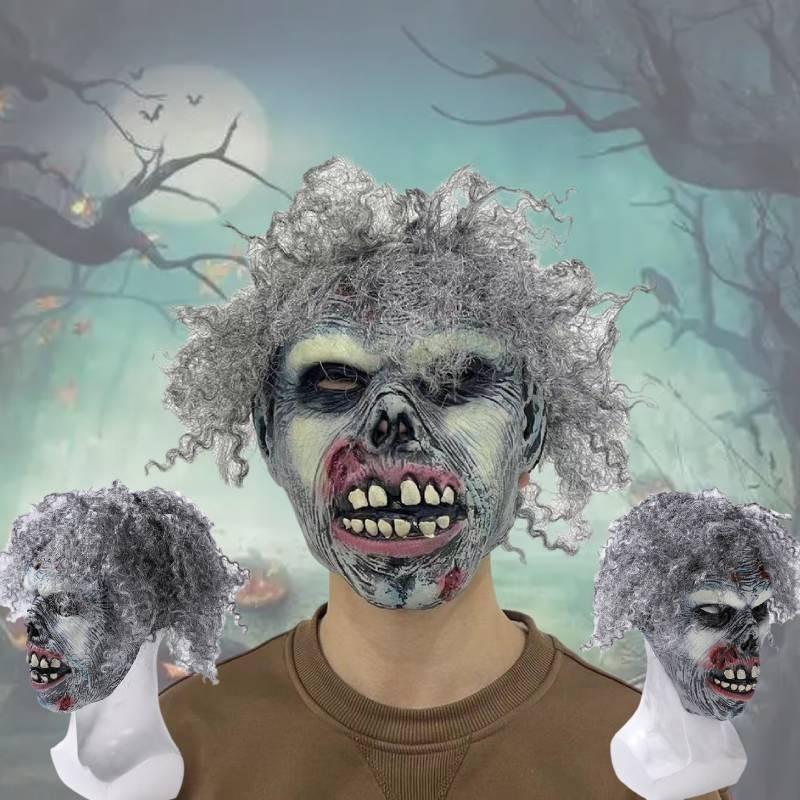 Mask Zombies Latex Halloween Prop Cosplay Accessories Decor Haunted Room Escape