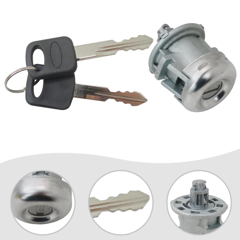 1x Door Tailgate Key Lock Cylinder with 2X Oval Logo Keys 5070032 Fit for Ford Excursion 2000-2005 Replace 7C3Z-1521990-A 7C3Z1521990A F67Z-1022050