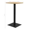 VidaXL Bistro Table Oak Color 50x50x107 Cm 321924