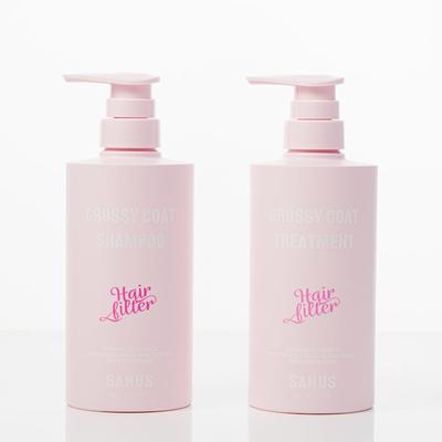 Produce Sara Shiny Set Filtre à cheveux Shampooing brillant pour pelage Ensemble de traitement Soin hydratant pour les dommages Réparation des cheveux Floral 400 g [Officiel] GENKING. 2 pièces et