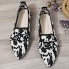 2024 Breathable Lightweight Slip-on Fashion Shoes with Bow, Pointed Toe, and Plus Size Options
