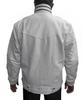 NOORA Men's Real Leather White Jacket ST032