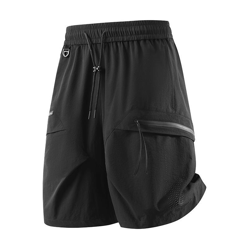 Plus Size Cargo Shorts Men Casual Gym Running Short Summer Elastic Waist Outdoor Camping Hiking Shorts