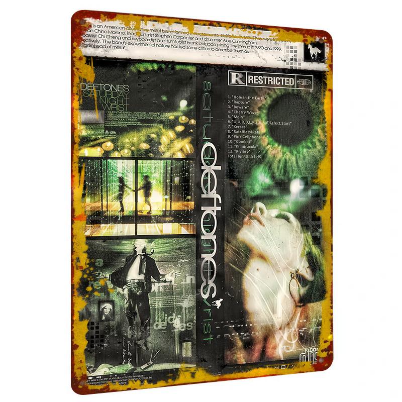 

Deftones Saturday Night Wrist Album Art Custom Metal Tin Sign Vintage Music Decor for Home Bar 20x30cm（7.8x11.8inch）