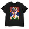 Larry Bird Larry Bird buntes Pop-Art T-Shirt Fußball-T-Shirt Streetwear individuelles T-Shirt eng anliegende T-Shirts für Herren