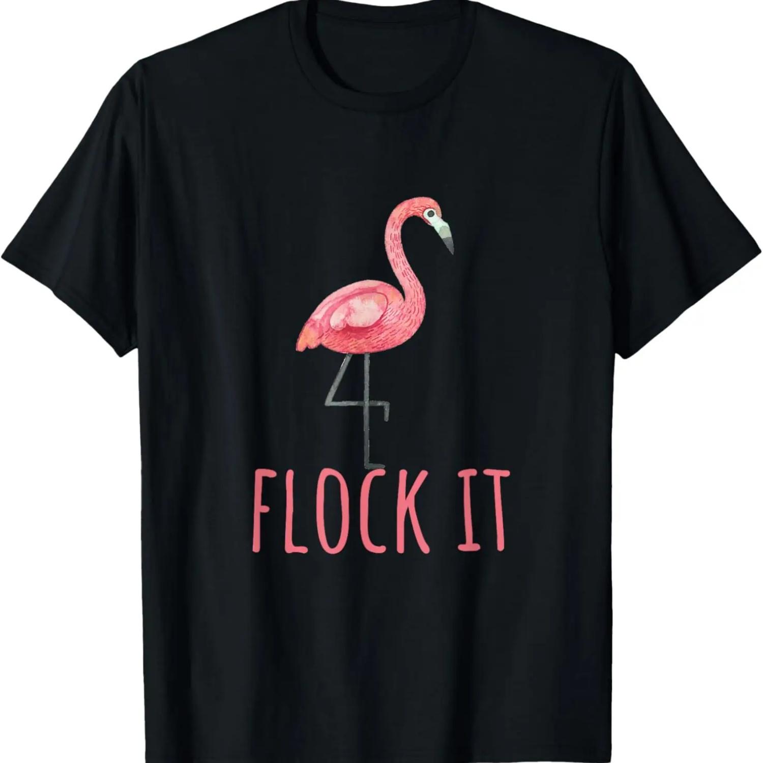

Flamingo Gifts Funny Pun Flock it T-Shirt XXXXXL чёрный