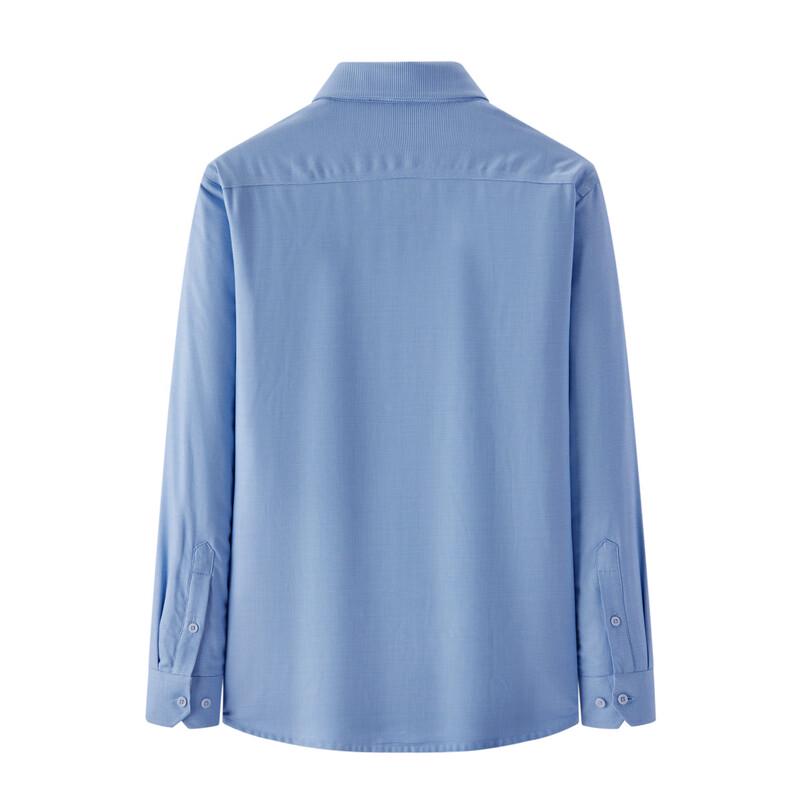 Shanshan Men's 100% Wool Lined Thickened Long-Sleeve Business Casual Shirt