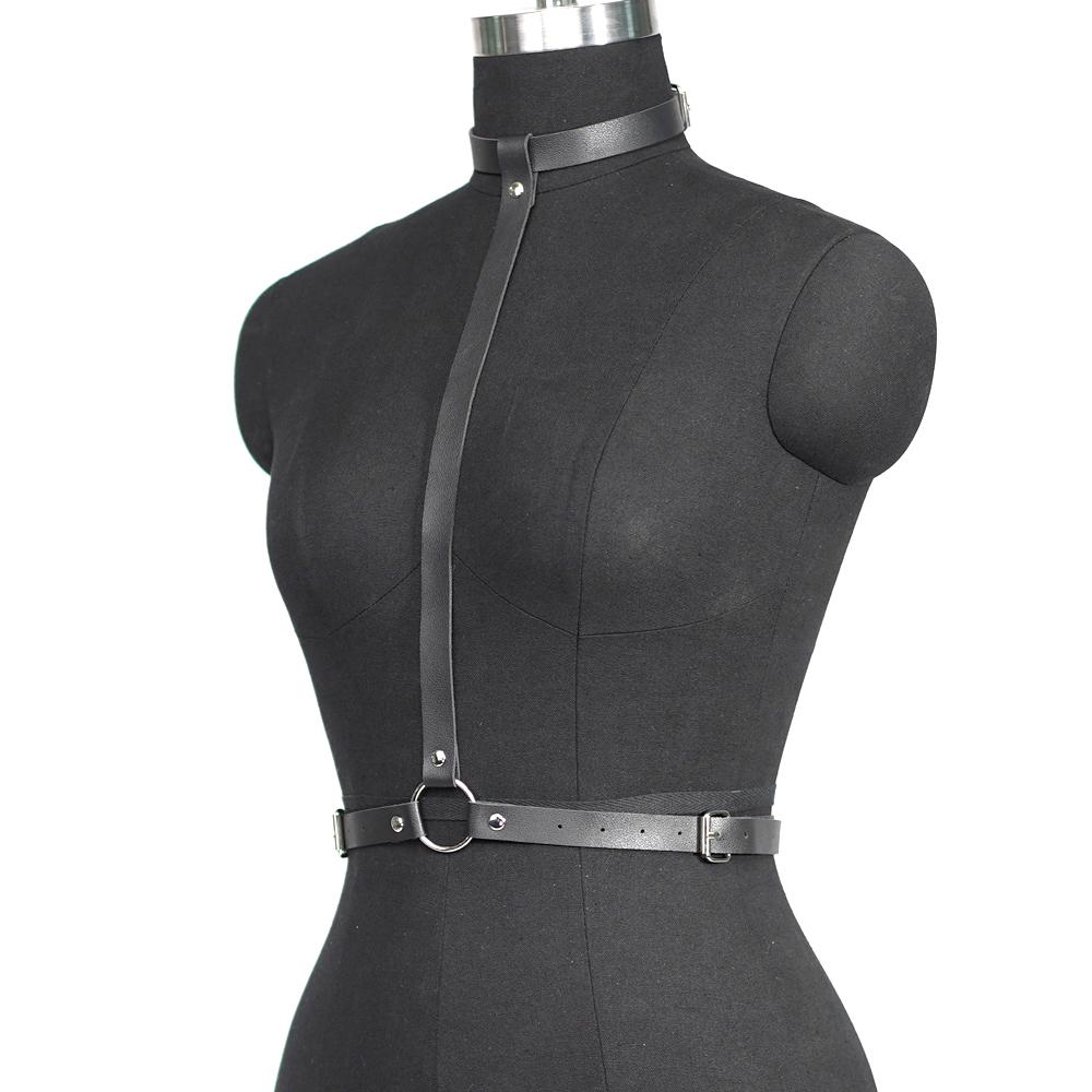 Damen Punk PU-Ledergürtel Gothic Street Style Modischer Hosenträger Korsett Dekorationsgürtel Für Bekleidungszubehör