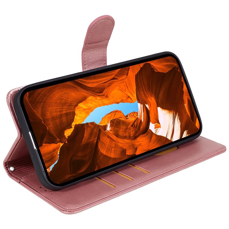 For Motorola Moto G64 5G Case Calf Texture PU Leather Folio Phone Cover