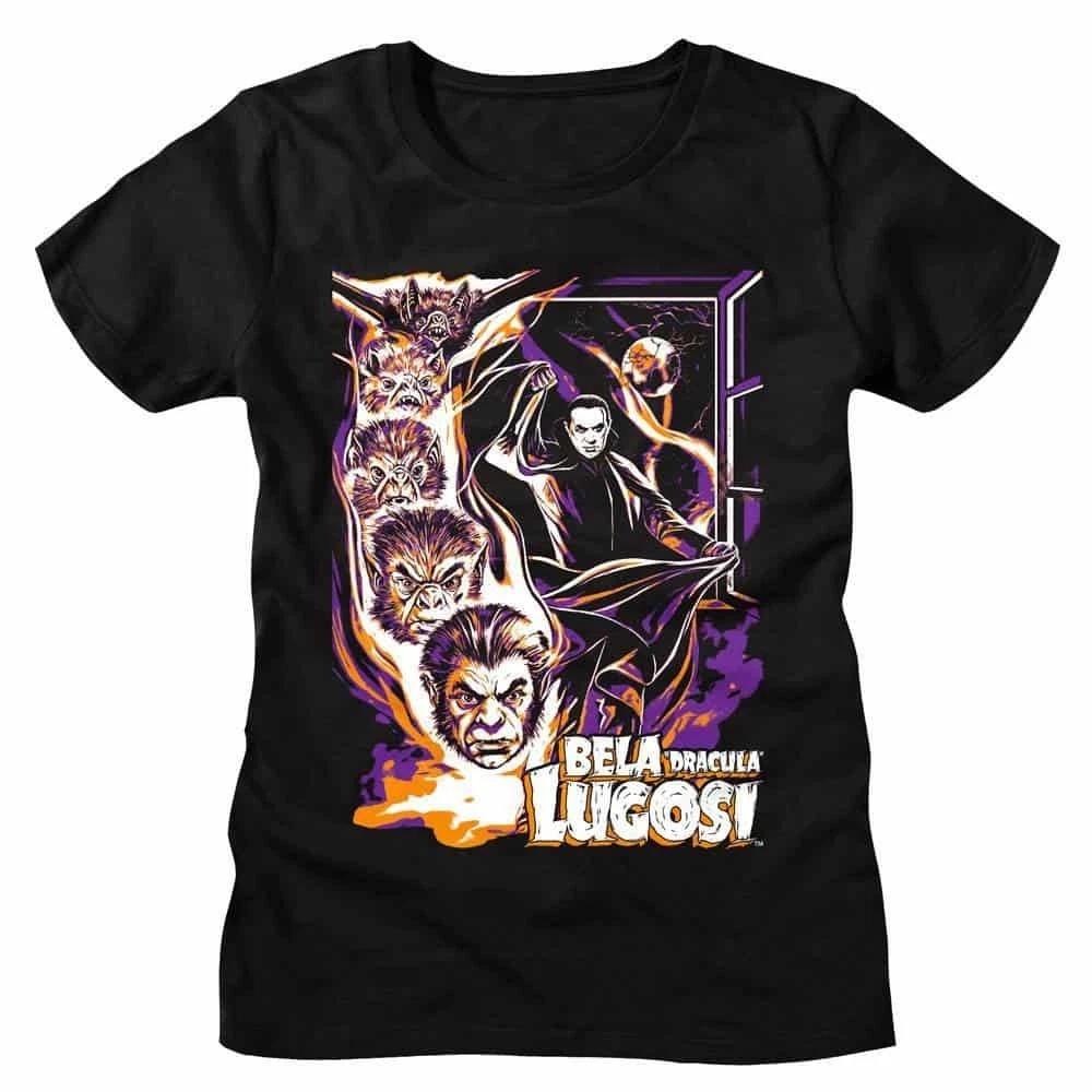 Bela Lugosi Dracula Vampire Bat Transformation Women s T Shirt M