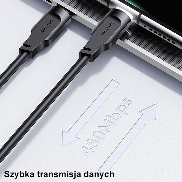 Usams Kabel Usb-C Na Usb-C 100W 1,2Mport Display Fast Charging  Lithe Series Biały/White Sj567Usb02 (Us-Sj567)