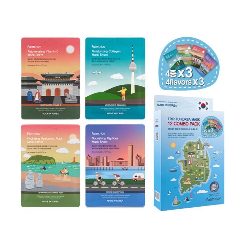 

Farmstay Trip to Korea Mask Pack Combo 1 Box (12 Sheets)