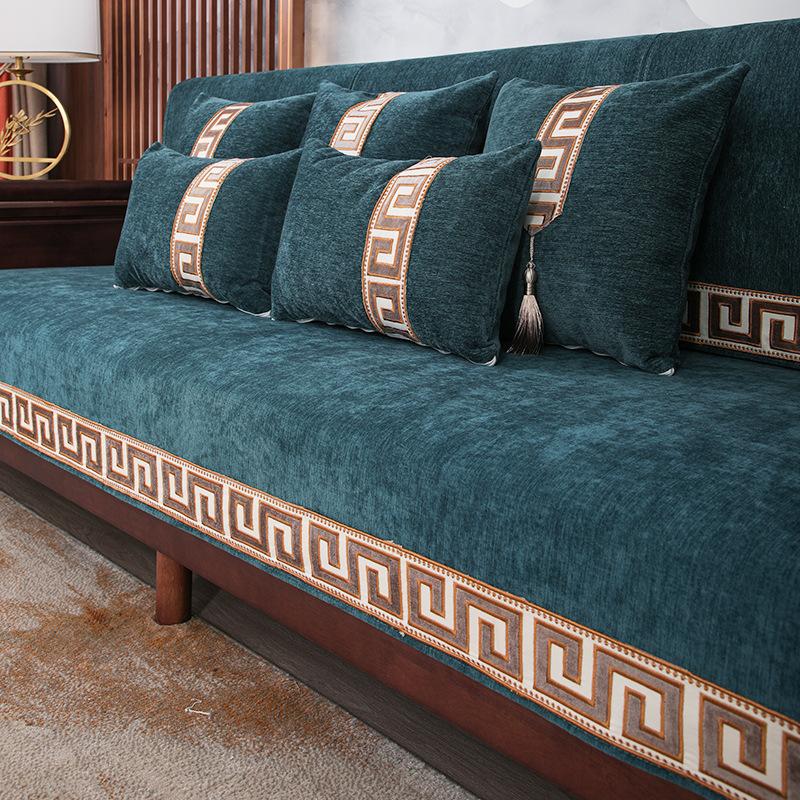 Chenille New Chinese Sofa Cushion Four Seasons Universal Simple Modern Non-Slip Living Room High-End Cover Cloth Sofa Cover Slipcover