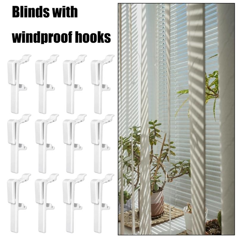 Vertical Blind Rails Clamp 12/24Pcs Dust Cover Valance Clip Easy Installation Window Curtain Rails Mounting Brackets