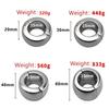 Height 30/40/60mm stainless steel testicle Ball Stretcher Scrotum cock ring metal locking pendant Weight for CBT male sex toy