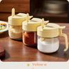 Seasoning Containers Airtight Glass Organizer With Spoon Condiment Containers With Lid For Kitchen Countertop Pantry Cabinet
