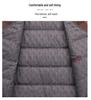 Men's 2025 Winter 100% Wool Tweed Down Vest - White Duck Down, Business Casual Style