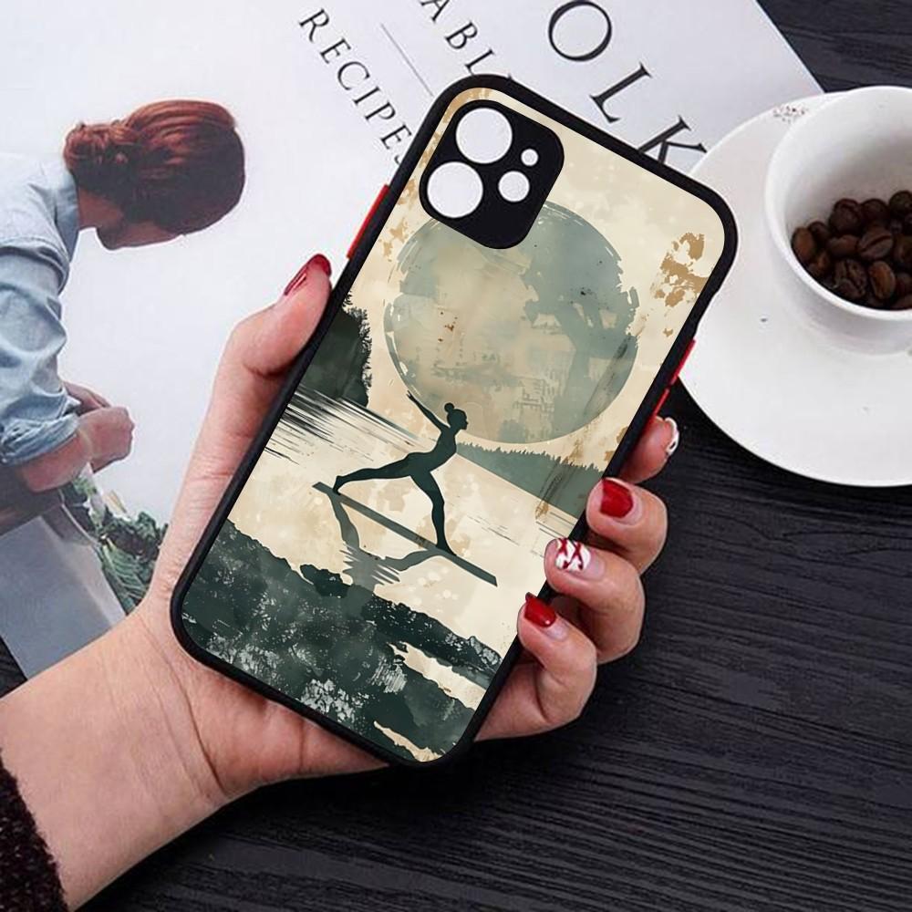 The Yoga Phone Case For IPhone 14 11 12 13 Mini Pro Max 8 7 Plus X XR XS MAX Translucent Matte Cover