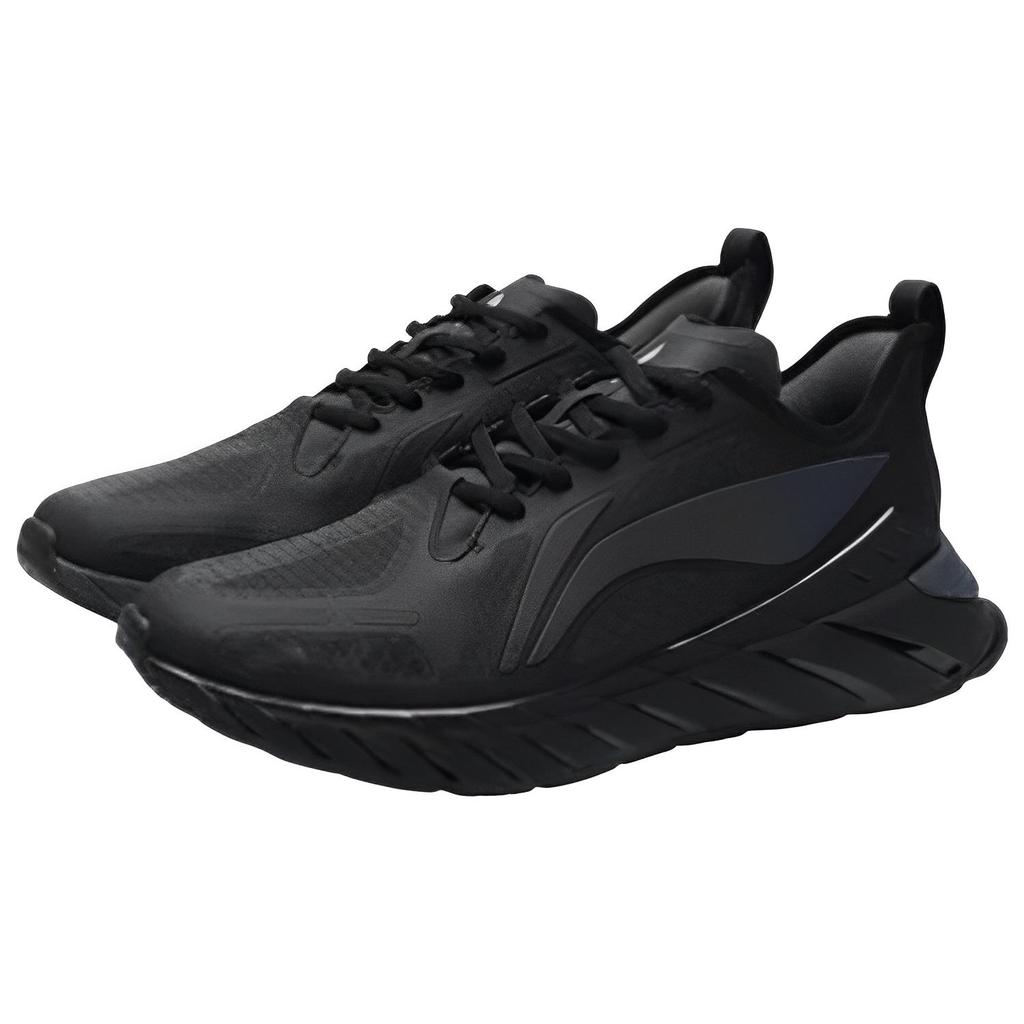 New LiNing Anti Slip Wear Resistant Low Top Running Shoes Men's Black ARST007-1