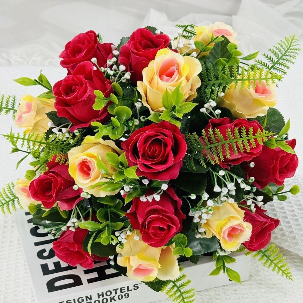 18 Koppen Echte Gelukkige Geluksbloem Mini Fotografie Foto Cadeau Valentijnsdag Bloemen 8 Kleuren Kristalgras Boeket