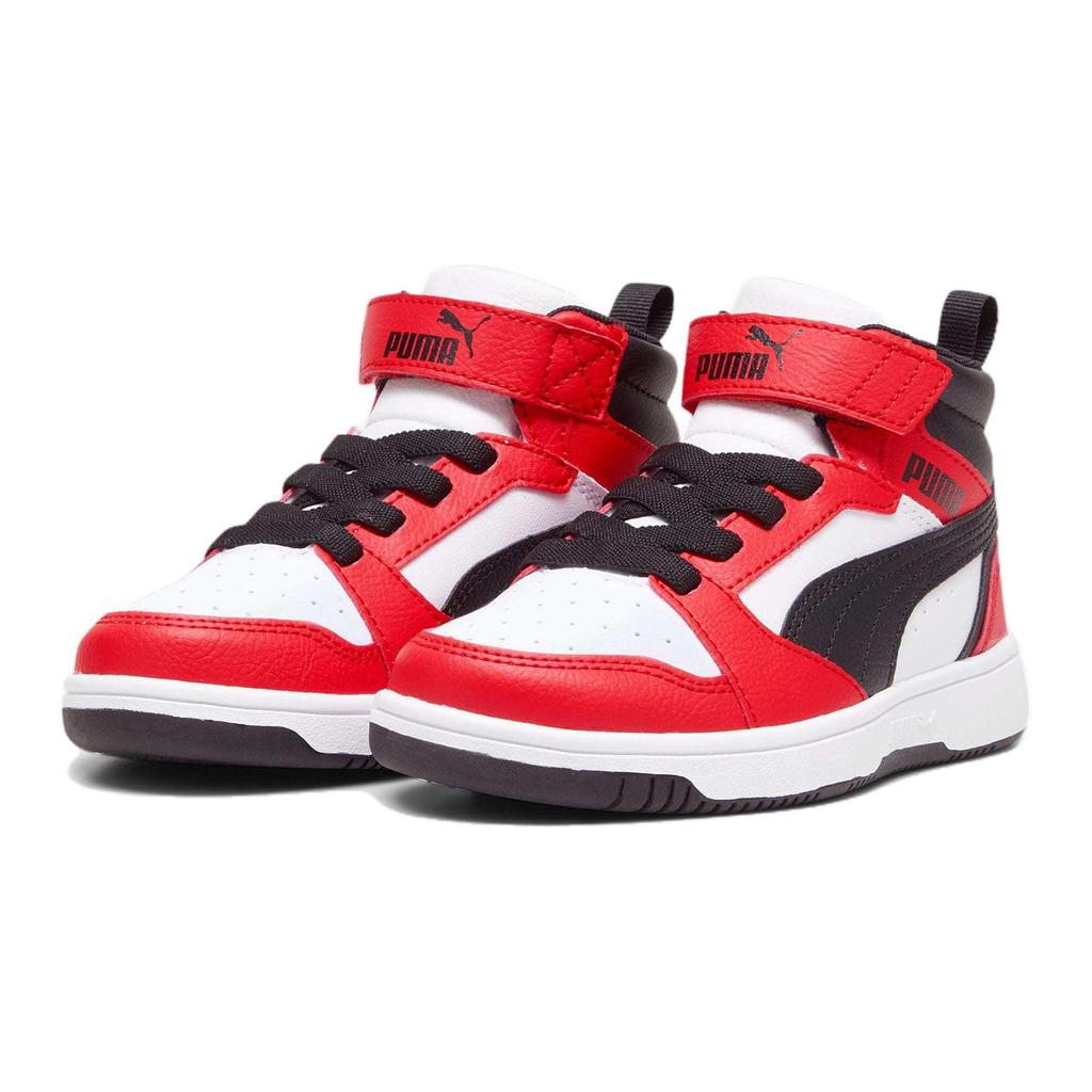 Puma Rebound Mid Kids Sneakers Kids Sneakers Red White 393832-03