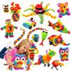 Kids DIY Magic Puffer Ball Creative Construction Toys Puzzle Sticky Thorn Ball Cluster 3D Model Assembling Building Blocks Gift