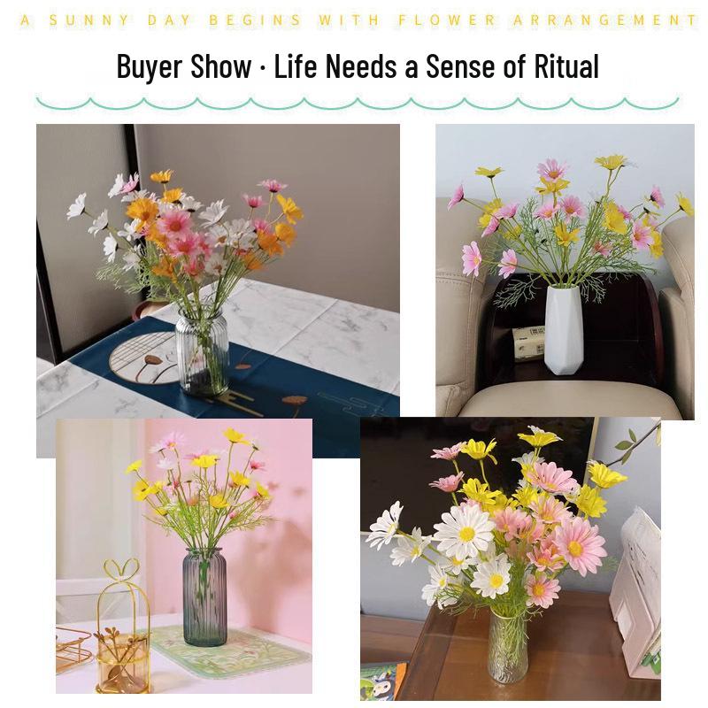 Small Artificial Daisy & Chamomile Flower Bouquet for Home or Wedding Decor