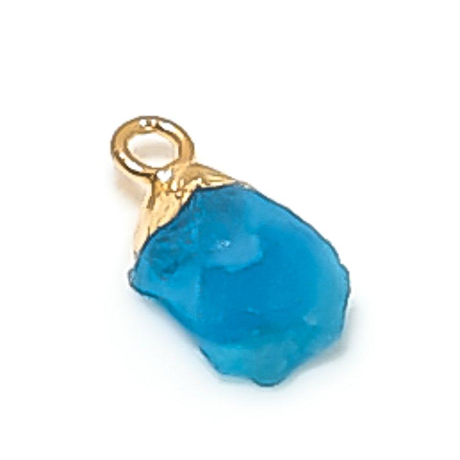 Natural Apatite Rough Gemstone 925 Sterling Silver Jewelry Pendant 0.59" M2M76