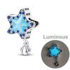 Copper Colorful Luminous Charms Bead Shell Turtle Butterfly Star Dangle Fit Bangle Bracelets Diy Jewelry Marking