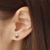 Mountain earring (14k yellow gold blue topaz)