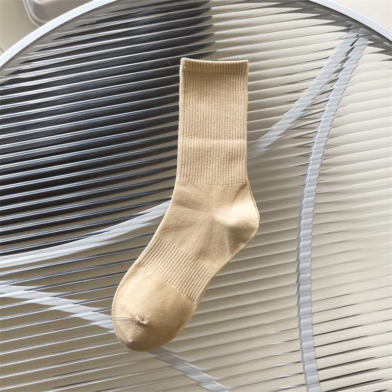 Unisex Mellomhøye Elastiske Sportssokker i Bomull - Komfortable, Fargerike, Allsidig Design