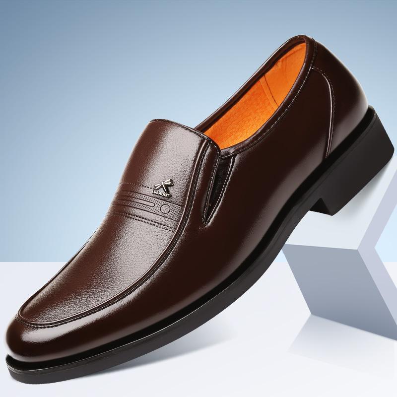 

Business Formal Leather Shoes Men S British Style Casual Soft Soled Wedding Suit Men S Shoes JZ-131 38 коричневий