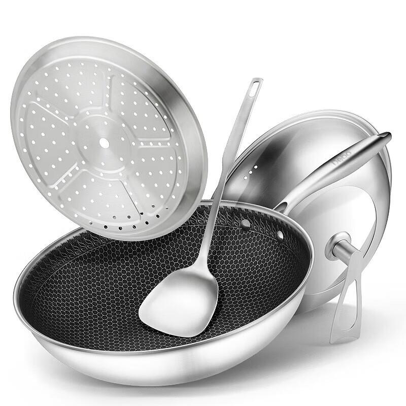 Debo Antonio 304 Stainless Steel Honeycomb Non-stick Wok