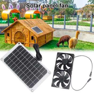 Solar Panel 10W High-Efficiency Output IP65 Waterproof Short Circuit Protection Single Crystal Silicon Solar Panel with Exhaust Fans