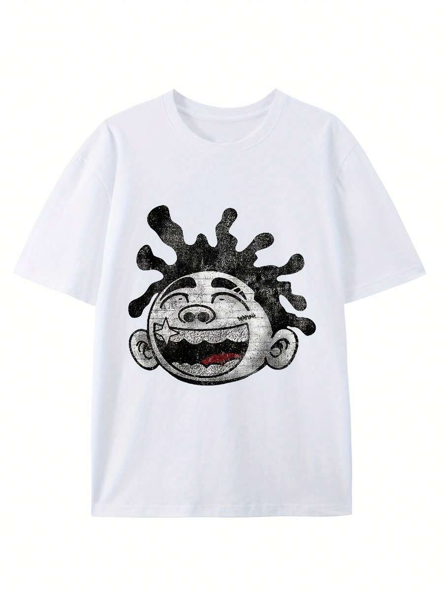 

Unisex s Retro Hip-Hop Street Casual T-Shirt With Graphic Print XL