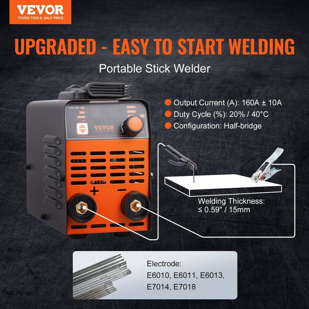 ARC Stick Welder 220V 120A 2-in-1 Lift TIG Welding Machine Hot Start
