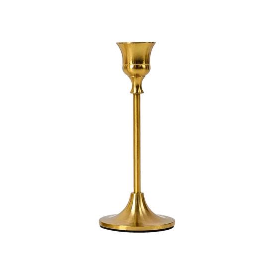 Vintage Candle Holder, Metal Pillar Candle Holder for Standard Pillars or Tealights, Romantic Tall Candlestick for Dining Room Wedding Party Small