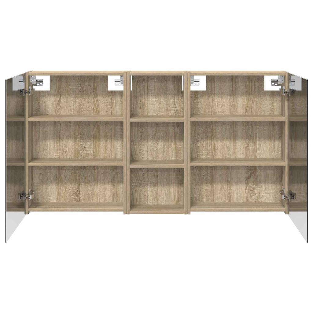 Bathroom Cabinet Set 3 pcs 130 x 14.5 x 70 cm Particleboard