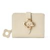 HASHIBAMI Flower Buckle Half Wallet Ha-2407-500 Ecru
